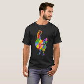 Hühner Regenbogenfarbe Tier Kunst T-Shirt (Vorne ganz)