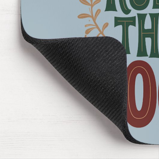 Hühner regieren die rustikale Darstellung der rost Mousepad (Ecke)