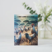 Hühner Roaming kostenlos Postkarte (Stehend Vorderseite)