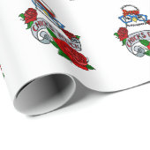 Hühner-Rock-Silkie-Hühnerwackelpapier Geschenkpapier (Rolleneckpunkt)