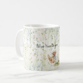 Hühner Romantisches Haus Fenster Blumen Kaffeetasse (Vorderseite Links)