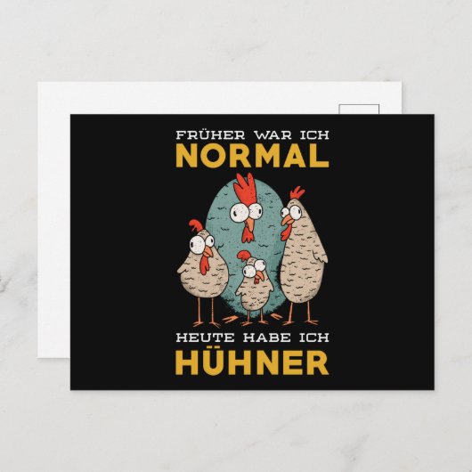Hühner Say Funny Postkarte (Vorne/Hinten)