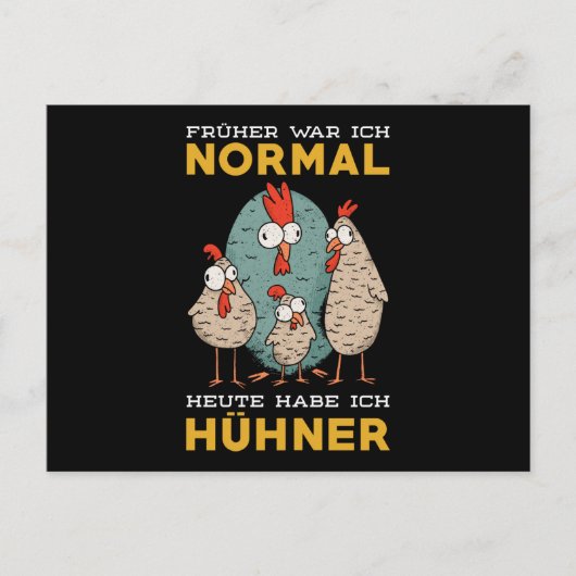 Hühner Say Funny Postkarte (Vorderseite)
