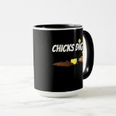 HÜHNER SCHARREN AN MIR TASSE (VorderseiteRechts)