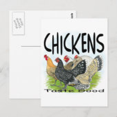 Hühner schmecken gut! postkarte (Vorne/Hinten)