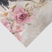 Hühner Shabby Chic Rosa Decoupage Seidenpapier (Detail)