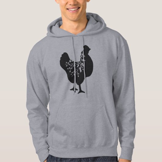 Hühner-Silhouette Hoodie (Vorderseite)