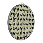 Hühner-Silhouetten Dartscheibe (Vorderseite Links)