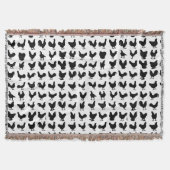 Hühner-Silhouetten Decke (Vorderseite)