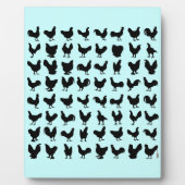 Hühner-Silhouetten Fotoplatte (Vorderseite)