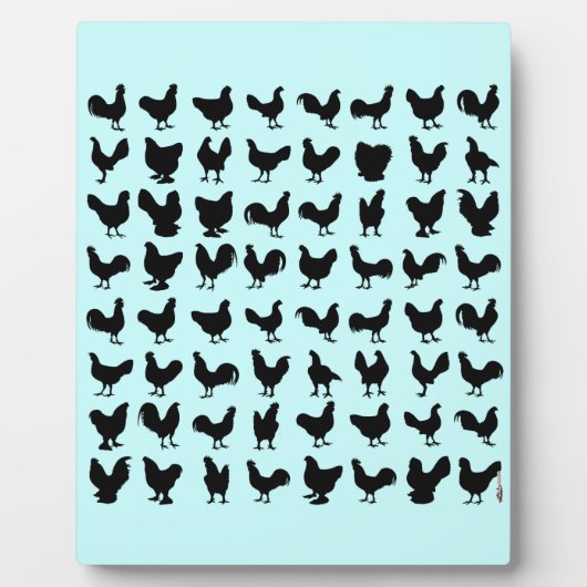 Hühner-Silhouetten Fotoplatte (Vorderseite)