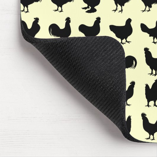 Hühner-Silhouetten Mousepad (Ecke)