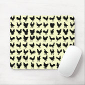 Hühner-Silhouetten Mousepad (Mit Mouse)