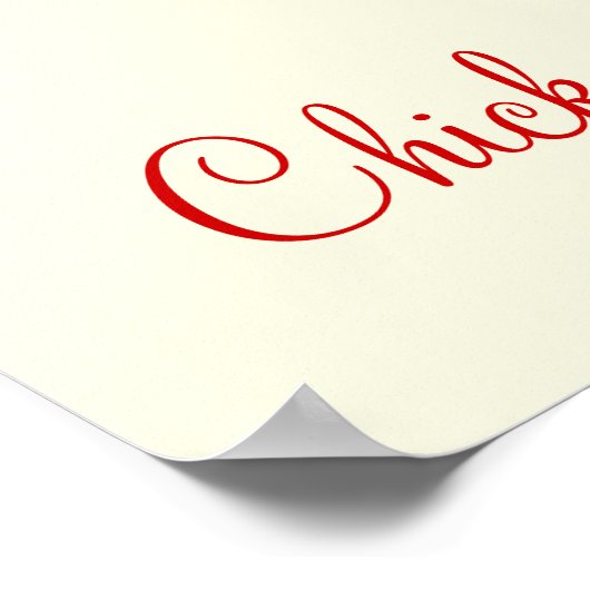 Hühner sind schöne Funny Rooster Art Zeichnend Poster (Ecke)