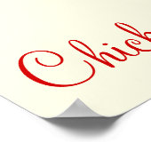 Hühner sind schöne Zeichnend Süße Tier Kunst Poster (Ecke)