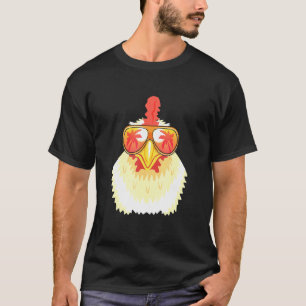 Hühner Sonnenbrille Strand Sommer Poolparty Hühner T-Shirt