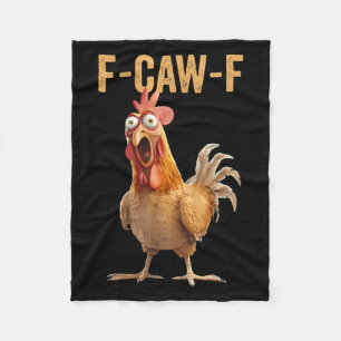 Hühner-Spaß F-caw-f-Shirt Unangemessenes Zitat Ro Fleecedecke