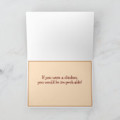 Hühner Spaß Funny Barnyard Danke Karte (Innenseite)