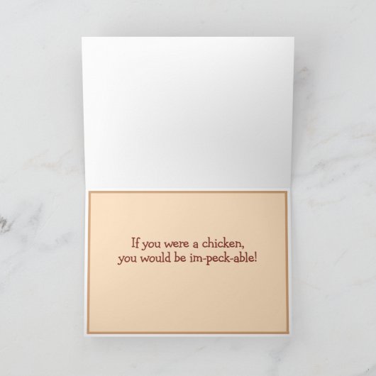 Hühner Spaß Funny Barnyard Danke Karte (Innenseite)