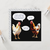 Hühner Spaß Funny Hens Jovelty Gruß Karte (Vorderseite/Rückseite Beispiel)