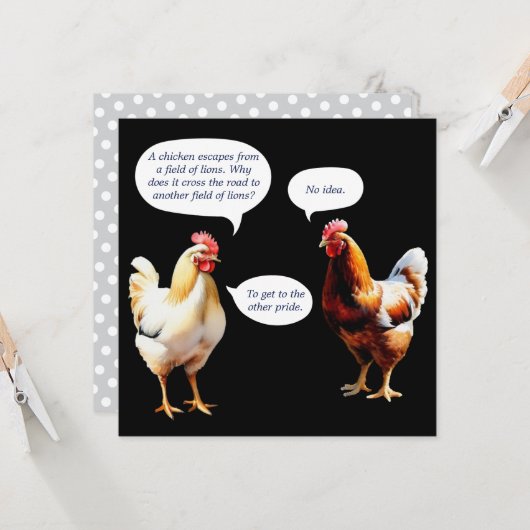 Hühner Spaß Funny Hens Jovelty Gruß Karte (Vorderseite/Rückseite Beispiel)