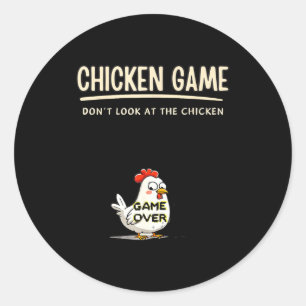 Hühner Spiel Nicht Auf Das Huhn Schauen Lustig Chi Runder Aufkleber