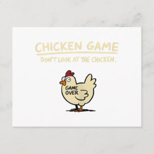 Hühner-Spiel Schau nicht auf das Huhn Lustiges Huh Begleitkarte