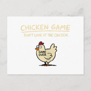 Hühner Spiel Schau nicht auf das Huhn Lustiges Huh Feiertagspostkarte