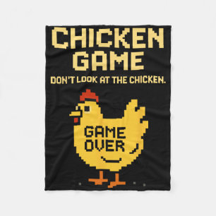Hühner Spiel Schau nicht auf das Huhn Lustiges Huh Fleecedecke
