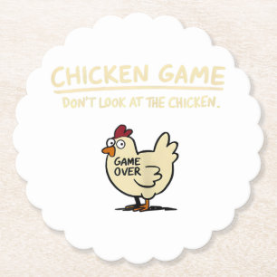 Hühner Spiel Schau nicht auf das Huhn Lustiges Huh Untersetzer