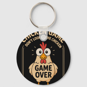 Hühner-Spiel Schau nicht auf das Huhn Spiel vorbei Schlüsselanhänger