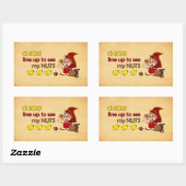 Hühner stehen auf und sehen meine Nüsse Rechteckiger Aufkleber (Blatt)