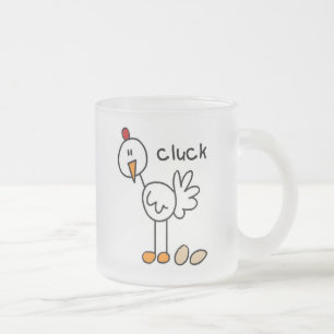 Hühner Stick Figure T-Shirts und Geschenke Mattglastasse