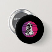 Hühner Sungles Cool Skizze Federn Humor Tier Button (Vorne & Hinten)