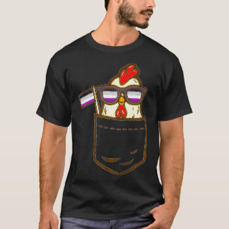 Hühner Tier Tasche Farm LGBTQ Aseual Flagge Ace P T-Shirt