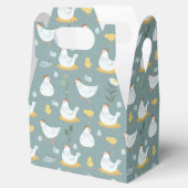 Hühner träumen in Aquamariner Umgebung Geschenkschachtel (Geöffnet)