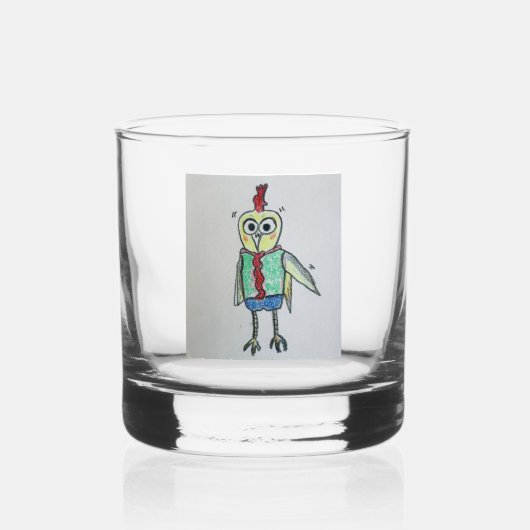 Hühner-Trinkbehälter Whiskyglas (Vorderseite)