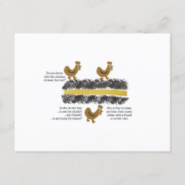 Hühner überqueren die Postkarte