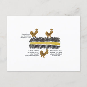 Hühner überqueren die Postkarte