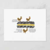 Hühner überqueren die Postkarte (Vorderseite)