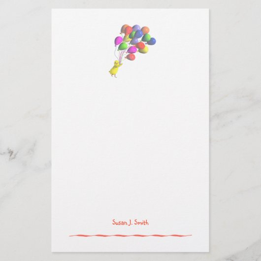Hühner und Balloons Briefpapier (Vorderseite)