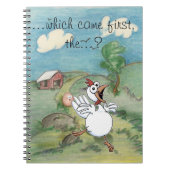 Hühner und Ei aus Cartoon mit Hühnercoop Notizblock (Vorderseite)