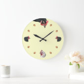 Hühner und Ei Große Wanduhr (Zuhause)