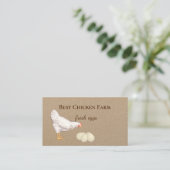 Hühner und Eier für Landwirte Visitenkarte (Stehend Vorderseite)