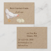 Hühner und Eier für Landwirte Visitenkarte (Vorne/Hinten)