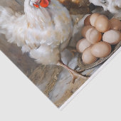 Hühner und Eier im Stall Seidenpapier (Ausschnitt)