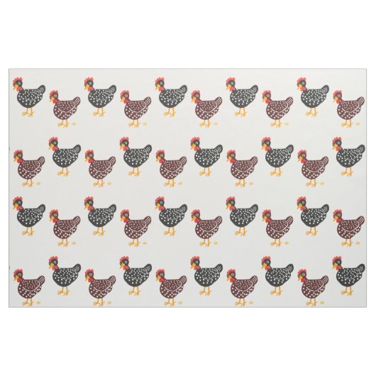 Hühner und Eier Stoff (Fat Quarter (45,7 x 55,9 cm))