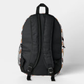 Hühner- und Eiermuster auf Weiß Bedruckter Rucksack (Rückseite)