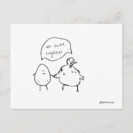 Hühner und Eierpostkarte Postkarte
