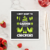 Hühner und Gartenbetriebe Serviette (Beispiel)